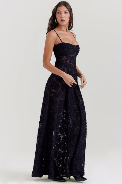 Serena - Vestido longo elegante para casamentos e eventos