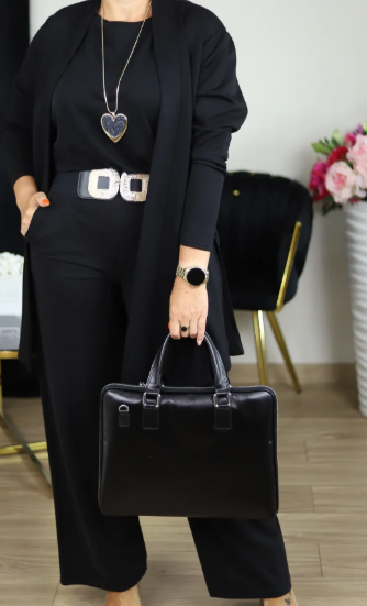 Lunaria | Conjunto Elegante de 3 Peças para Mulher com Cardigan, Top e Calças