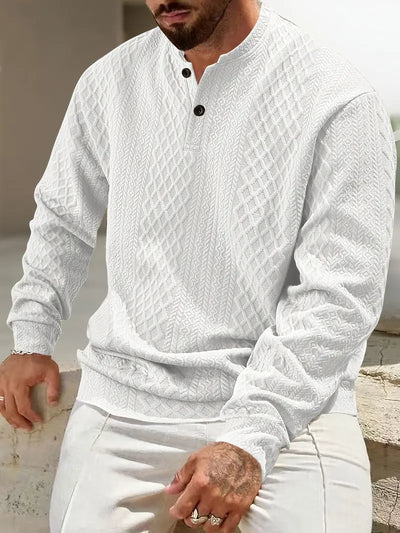 Martim – Sweatshirt de Manga Comprida com Padrão Geométrico