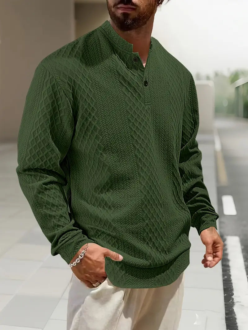 Martim – Sweatshirt de Manga Comprida com Padrão Geométrico