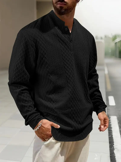 Martim – Sweatshirt de Manga Comprida com Padrão Geométrico