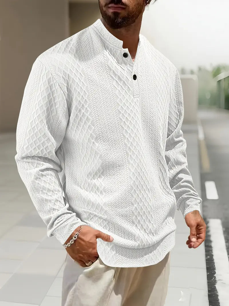 Martim – Sweatshirt de Manga Comprida com Padrão Geométrico