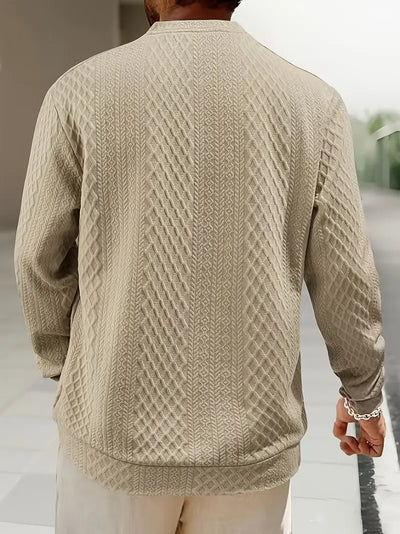Martim – Sweatshirt de Manga Comprida com Padrão Geométrico