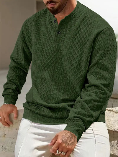 Martim – Sweatshirt de Manga Comprida com Padrão Geométrico
