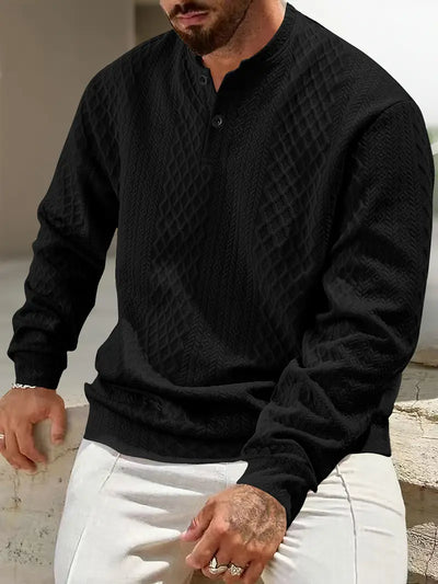 Martim – Sweatshirt de Manga Comprida com Padrão Geométrico