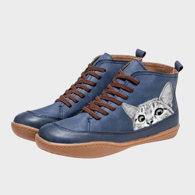 Felina - Botas de couro para amantes de gatos