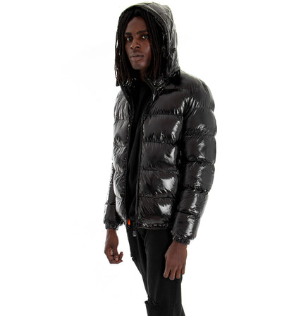 Puffer Bomber para Homem com Capuz