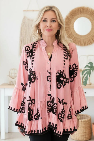 NYSSA – BLUSA BORDADA ELEGANTE