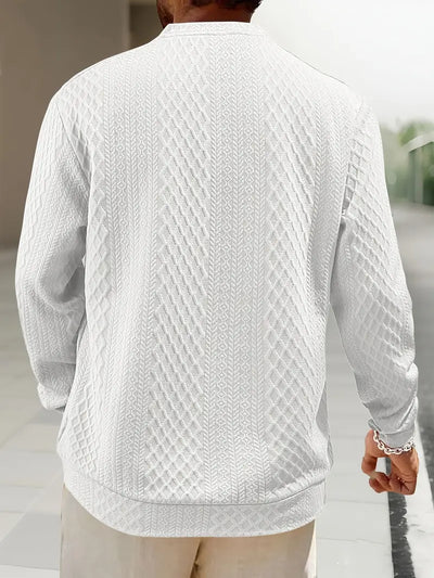 Martim – Sweatshirt de Manga Comprida com Padrão Geométrico