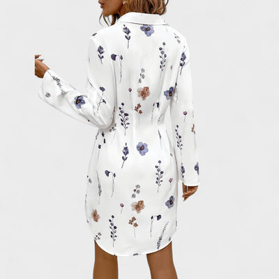 Noémia - Vestido camisa floral elegante