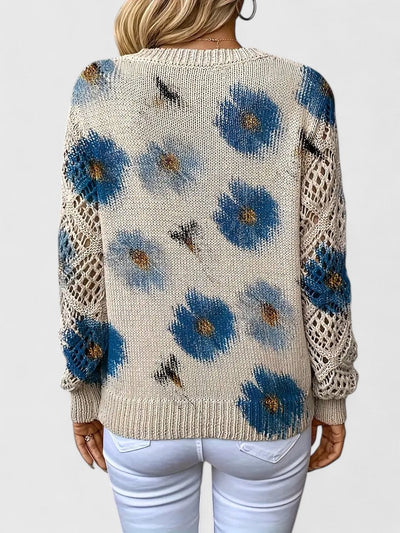 Catarina - Camisola de malha com padrão floral