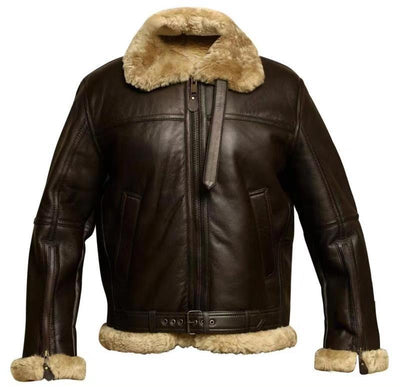 Fletcher™ | Casaco de Pele Premium com Forro de Lã de Cordeiro