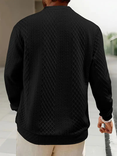 Martim – Sweatshirt de Manga Comprida com Padrão Geométrico