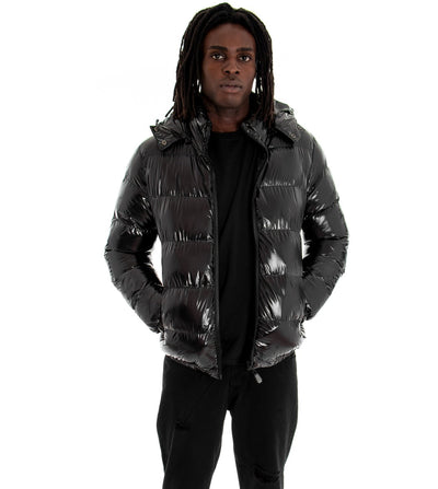 Puffer Bomber para Homem com Capuz