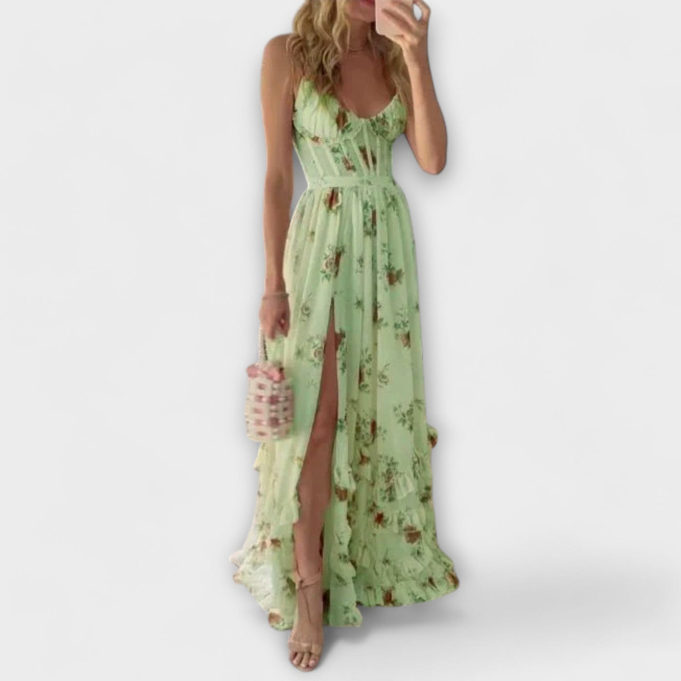 Joana - Vestido com padrão floral