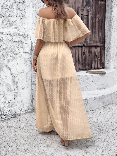 Beatriz - Vestido maxi com ombros à mostra