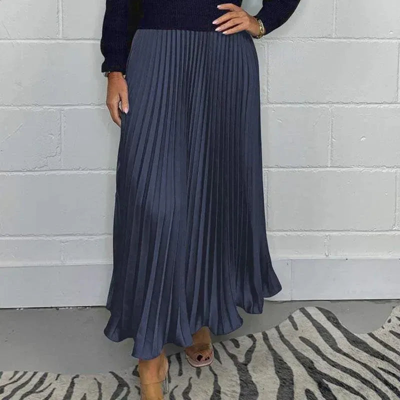 Claudia – Vestido Maxi com Camisola e Saia Plissada