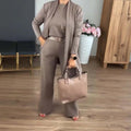 Lunaria | Conjunto Elegante de 3 Peças para Mulher com Cardigan, Top e Calças