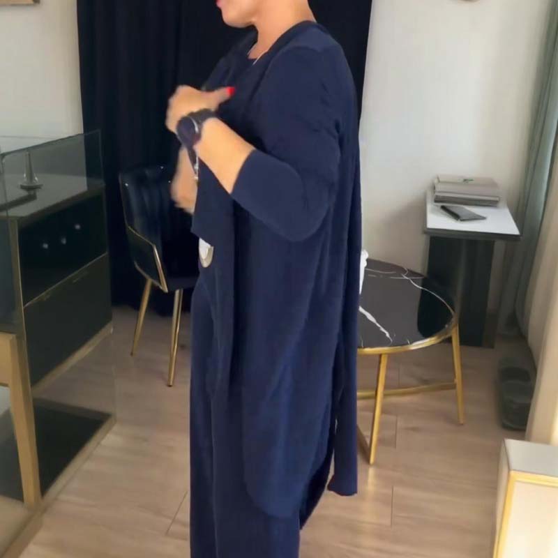 Lunaria | Conjunto Elegante de 3 Peças para Mulher com Cardigan, Top e Calças