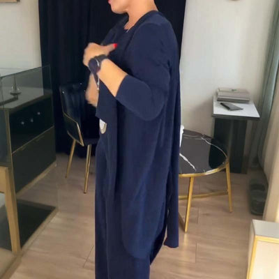 Lunaria | Conjunto Elegante de 3 Peças para Mulher com Cardigan, Top e Calças